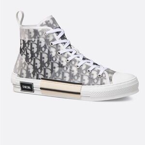 Dior B23 High-Top Sneakers in white and gray